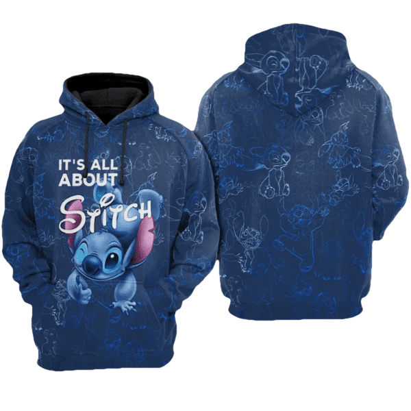 It's All About Stitch And Lilo Ohana 498 Fan Gift Stylist Unisex Cartoon Graphic Outfits Aop Hoodie 216 Moonbestprint