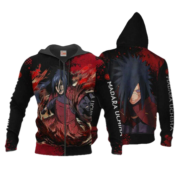 Uchiha Madara Naruto Anime 2k977 Fan Gift Stylist Unisex Cartoon 3d Hoodie Zip Hoodie 2710 Moonbestprint