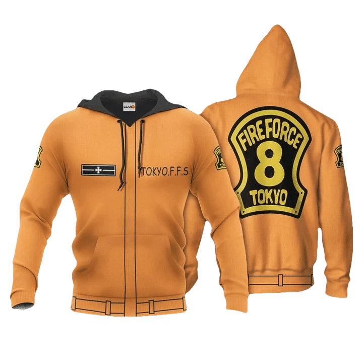 Company 8 Fire Force Tokyo Ffs Anime Manga For Men And Women 3d Hoodie Zip Hoodie Moonbestprint