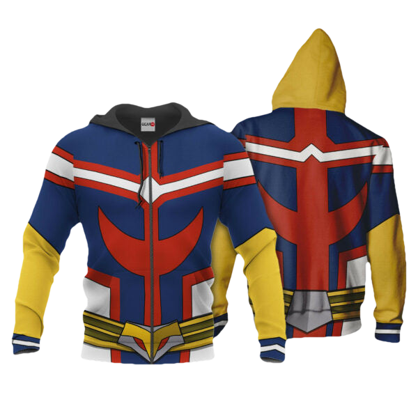 All Might Uniform My Hero Academia Anime 3k71 Fan Gift Stylist Unisex Cartoon 3d Hoodie Zip Hoodie 567 Moonbestprint