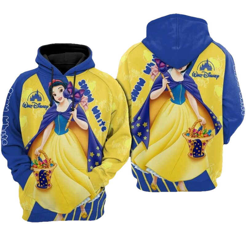 Snow White Cartoon Snow White And The Seven Dwarfs Walt Disney Over Print 3d Hoodie Zip Hoodie Moonbestprint