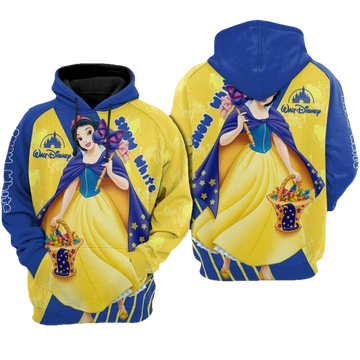 Snow White Cartoon Snow White And The Seven Dwarfs Walt Disney Over Print 3d Hoodie Zip Hoodie Moonbestprint