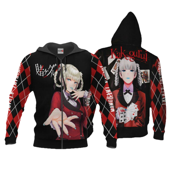 Kirari Momobami Kakegurui Anime 3k343 Fan Gift Stylist Unisex Cartoon 3d Hoodie Zip Hoodie 1471 Moonbestprint