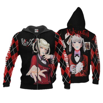 Kirari Momobami Kakegurui Anime 3k343 Fan Gift Stylist Unisex Cartoon 3d Hoodie Zip Hoodie 1471 Moonbestprint