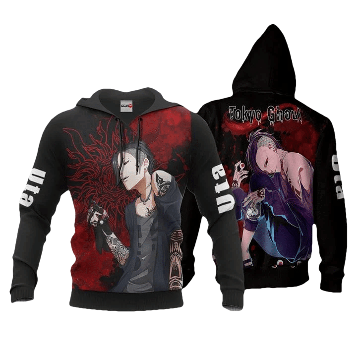 Tokyo Ghoul Uta Anime Manga For Men And Women 3d Hoodie Zip Hoodie Moonbestprint
