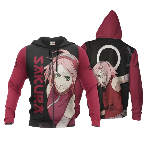 Sakura Haruno Naruto Anime 3k374 Fan Gift Stylist Unisex Cartoon 3d Hoodie Zip Hoodie 2605 Moonbestprint
