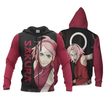 Sakura Haruno Naruto Anime 3k374 Fan Gift Stylist Unisex Cartoon 3d Hoodie Zip Hoodie 2605 Moonbestprint