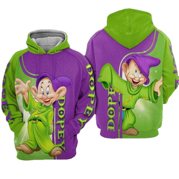 Dopey Snow White And The Seven Dwarfs Disney Cartoon 2k763 Lover Gift,dopey Disney All Over Print 3d Hoodie 1268 Moonbestprint