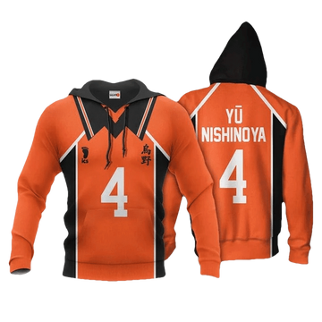 Karasuno Yu Nishinoya Anime Manga Haikyuu Number 4 For Men And Women 3d Hoodie Zip Hoodie Moonbestprint