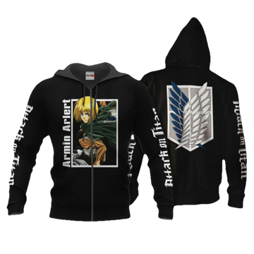 Armin Arlert Attack On Titan Anime 3k172 Fan Gift Stylist Unisex Cartoon 3d Hoodie Zip Hoodie 383 Moonbestprint