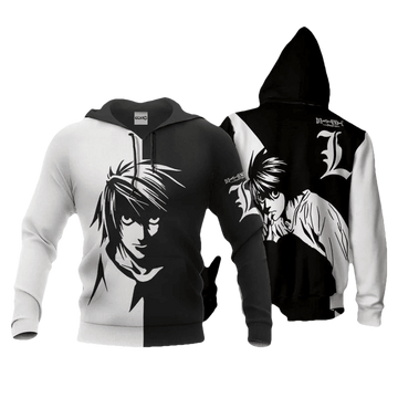 L Lawliet Anime Manga Death Note For Men And Women 3d Hoodie Zip Hoodie Moonbestprint