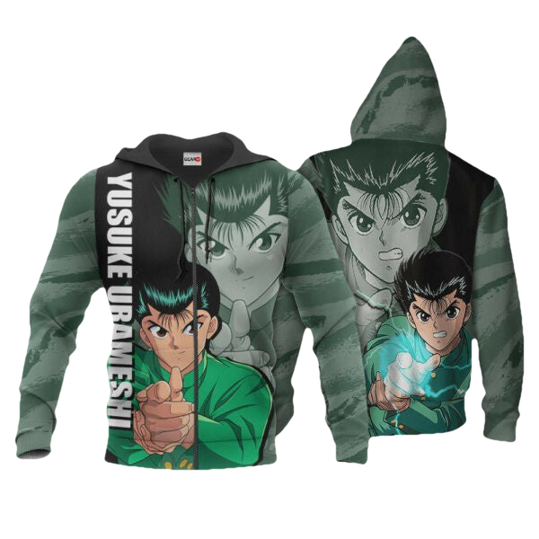 Yu Yu Hakusho Yusuke Uramesh Anime 3k449 Fan Gift Stylist Unisex Cartoon 3d Hoodie Zip Hoodie 1948 Moonbestprint