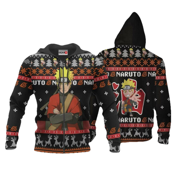 Sage Christmas Naruto Anime 1k453 Fan Gift Stylist Unisex Cartoon Graphic Outfits Aop 3d Hoodie, Zip Hoodie 1963 Moonbestprint
