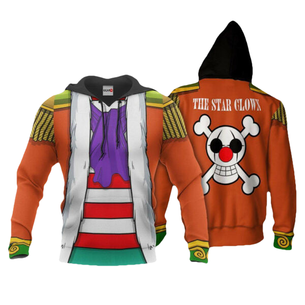 Buggy Uniform One Piece Anime 1k694 Fan Gift Stylist Unisex Cartoon Graphic Outfits Aop 3d Hoodie, Zip Hoodie 351 Moonbestprint