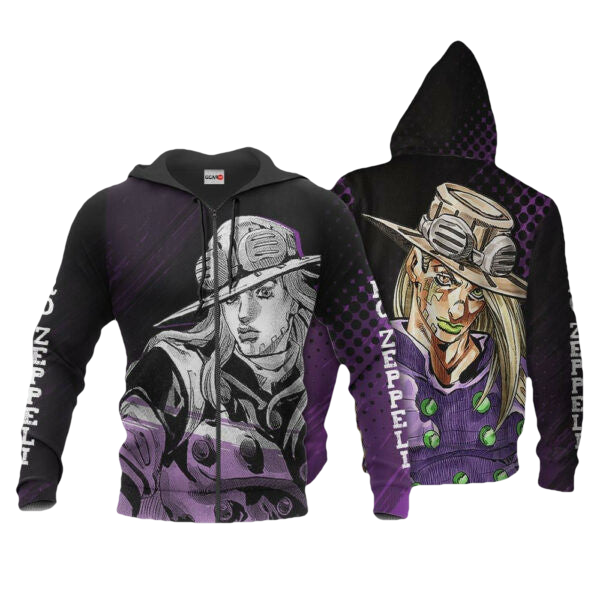 Gyro Zeppeli Jojo?s Bizarre Adventure Anime 3k341 Fan Gift Stylist Unisex Cartoon 3d Hoodie Zip Hoodie 1407 Moonbestprint