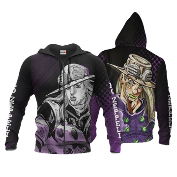 Gyro Zeppeli Jojo?s Bizarre Adventure Anime 3k341 Fan Gift Stylist Unisex Cartoon 3d Hoodie Zip Hoodie 1407 Moonbestprint