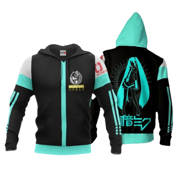 Hatsune Miku Uniform Vocaloid Anime 3k440 Fan Gift Stylist Unisex Cartoon 3d Hoodie Zip Hoodie 872 Moonbestprint