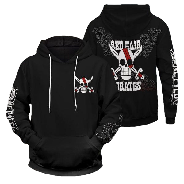 One Piece Red Hair Pirates Anime 2k600 Lover Gift ,one Piece Red Hair Pirates All Over Print 3d Hoodie 1776 Moonbestprint