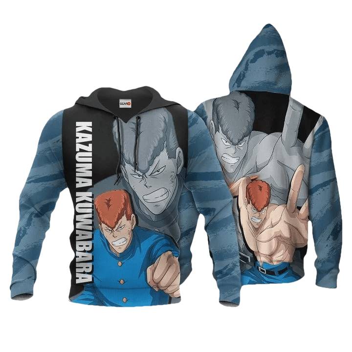 Yu Yu Hakusho Kazuma Kuwabara Anime Manga For Men And Women 3d Hoodie Zip Hoodie Moonbestprint