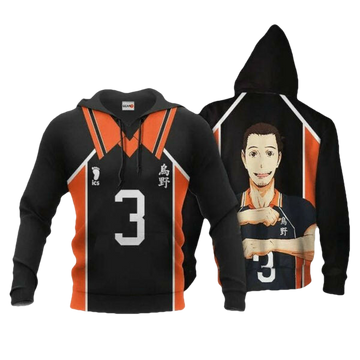 Asahi Azumane Karasuno Anime Manga Haikyuu Number 3 Aop Hoodie, Zip Hoodie, Fleece Jacket 732 Moonbestprint