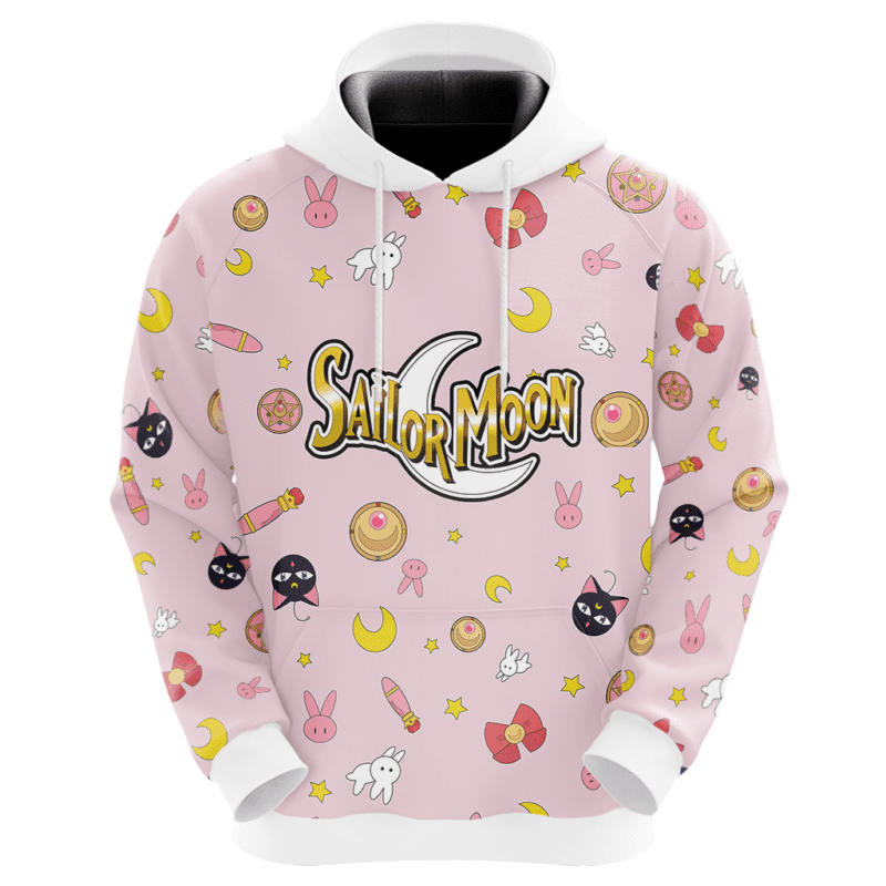 Sailor Moon Hoodie Usagi Tsukino Sailor Moon Items Cute Pink 3d Hoodie Zip Hoodie Moonbestprint