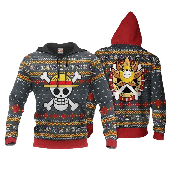 One Piece Ugly Christmas Straw Hat Priate Xmas Anime Manga For Men And Women 3d Hoodie Zip Hoodie Moonbestprint
