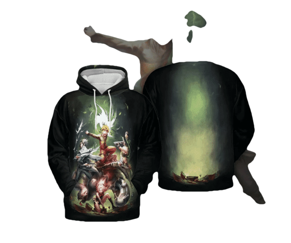 Naruto Characters Anime Fan Gift, Stylist Unisex Cartoon Graphic Outfits Aop Hoodie, Zip Hoodie 1877 Moonbestprint