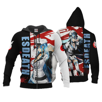 Akame Ga Kill Esdeath Anime Anime 3k353 Fan Gift Stylist Unisex Cartoon 3d Hoodie Zip Hoodie 497 Moonbestprint