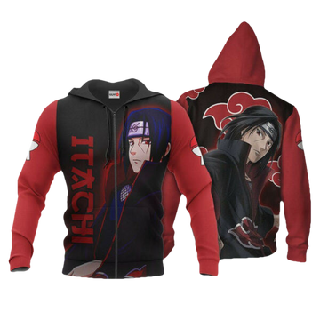Uchiha Itachi Akatsuki Naruto Anime 3k81 Fan Gift Stylist Unisex Cartoon 3d Hoodie Zip Hoodie 1833 Moonbestprint