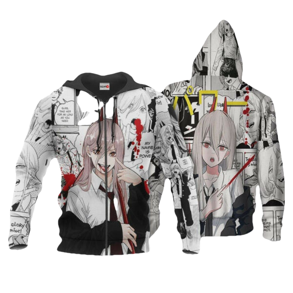 Power Blood Devil Manga Style Chainsaw Man Anime 3k50 Fan Gift Stylist Unisex Cartoon 3d Hoodie Zip Hoodie 2152 Moonbestprint