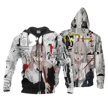 Power Blood Devil Manga Style Chainsaw Man Anime 3k50 Fan Gift Stylist Unisex Cartoon 3d Hoodie Zip Hoodie 2152 Moonbestprint