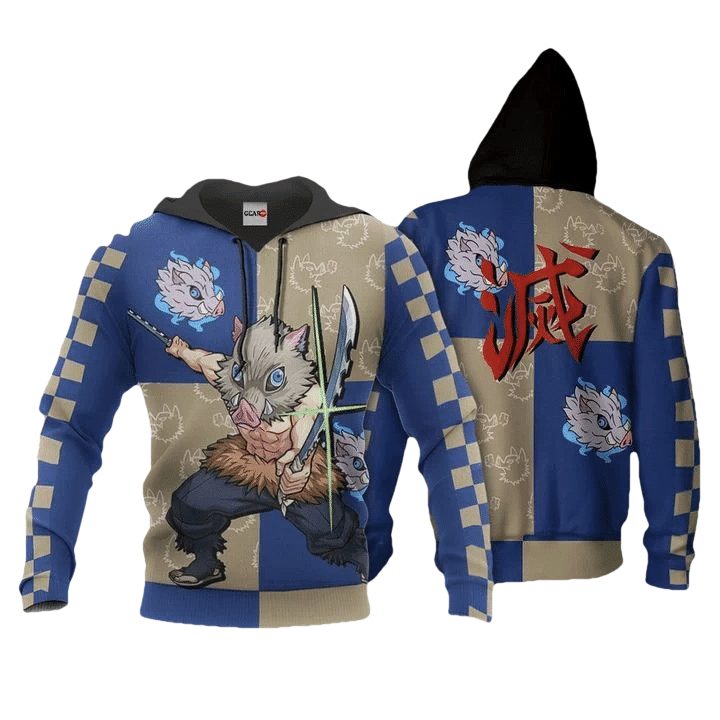 Demon Slayer Inosuke Anime Manga For Men And Women 3d Hoodie Zip Hoodie Moonbestprint