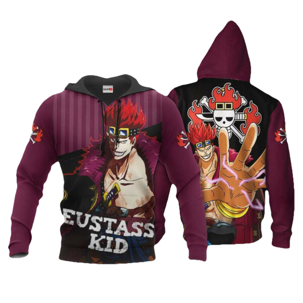 Eustass Kid One Piece Anime 3k182 Fan Gift Stylist Unisex Cartoon 3d Hoodie Zip Hoodie 1604 Moonbestprint