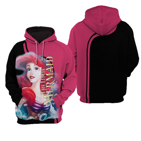 Ariel Princess The Little Mermaid Disney Cartoon 2k739 Lover Gift ,ariel Disney All Over Print 3d Hoodie 1256 Moonbestprint