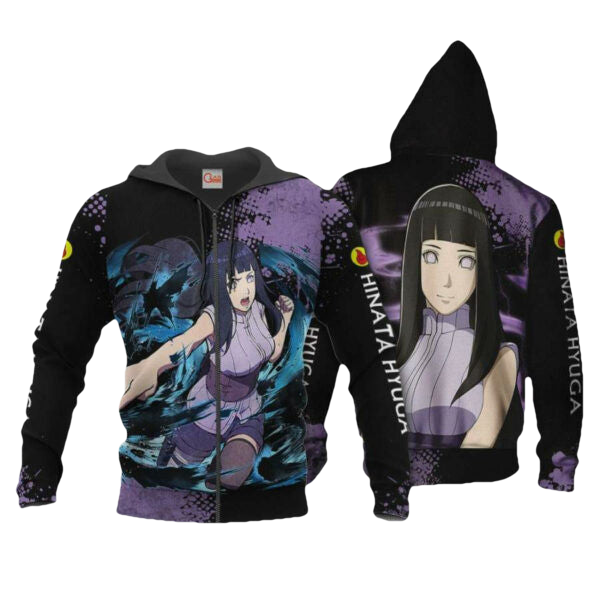 Hyuga Hinata Naruto Manga 2k935 Fan Gift Stylist Unisex Cartoon 3d Hoodie Zip Hoodie 719 Moonbestprint