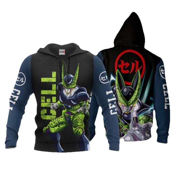 Perfect Cell Dragon Ball Z Anime 1k255 Fan Gift Stylist Unisex Cartoon Graphic Outfits Aop 3d Hoodie, Zip Hoodie 2883 Moonbestprint
