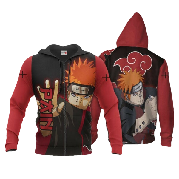 Naruto Pain Akatsuki Anime 3k281 Fan Gift Stylist Unisex Cartoon 3d Hoodie Zip Hoodie 2761 Moonbestprint