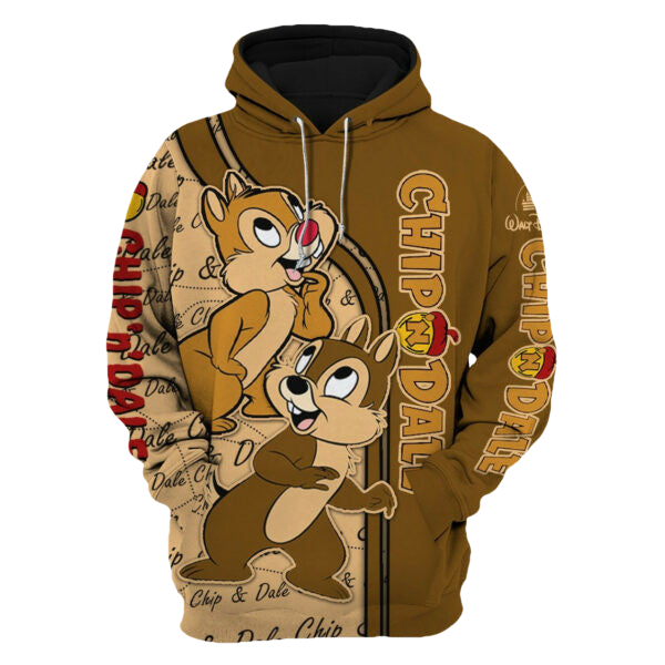 Chip 'n' Dale Disney Fan Gift, Grumpy Dwarf Stylist Unisex Cartoon Graphic Outfits Gift Aop Hoodie, Zip Hoodie 1599 Moonbestprint