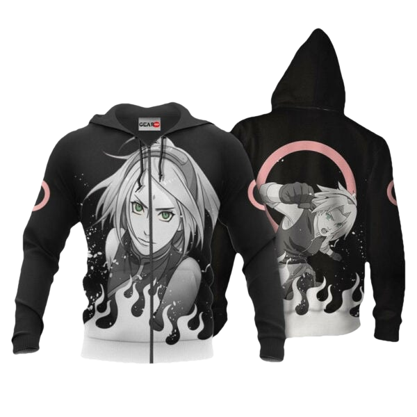 Sakura Haruno Naruto Anime 1k396 Fan Gift Stylist Unisex Cartoon Graphic Outfits Aop 3d Hoodie, Zip Hoodie 1923 Moonbestprint