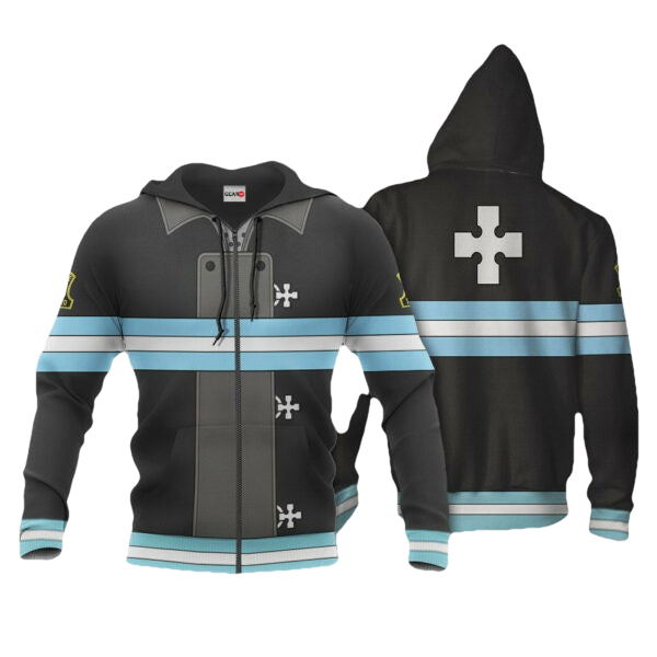 Company 8 Fire Force Uniform Anime 3k408 Fan Gift Stylist Unisex Cartoon 3d Hoodie Zip Hoodie 206 Moonbestprint