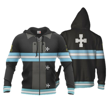 Company 8 Fire Force Uniform Anime 3k408 Fan Gift Stylist Unisex Cartoon 3d Hoodie Zip Hoodie 206 Moonbestprint