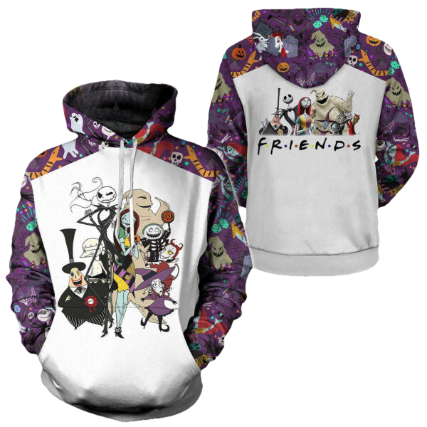Jack Skellington Hoodie And Zip Hoodie 4, Gift For Fan 3d All Over Print Shirt Hoodie 583 Moonbestprint