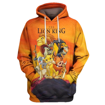 Hot Anime Movie Cartoon Simba Lion King 2k314 Lover Gift, The Lion King All Over Print 3d Hoodie 621 Moonbestprint