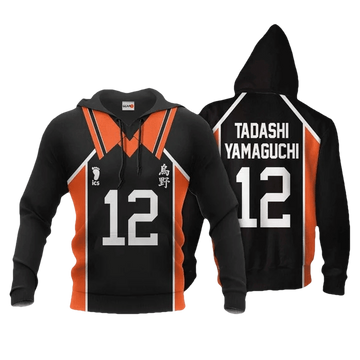 Karasuno Tadashi Yamaguchi Anime Manga Haikyuu Number 12 For Men And Women 3d Hoodie Zip Hoodie Moonbestprint