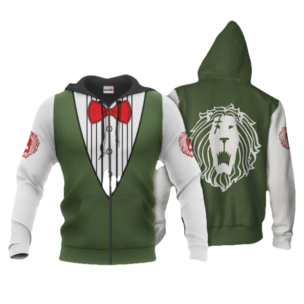 Seven Deadly Sins Escanor Uniform Anime 3k444 Fan Gift Stylist Unisex Cartoon 3d Hoodie Zip Hoodie 2186 Moonbestprint