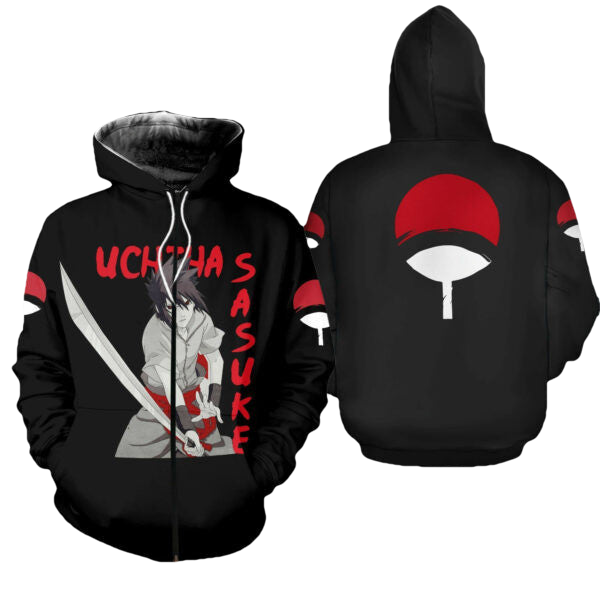 Uchiha Sasuke Family Symbol Naruto Anime 2k860 Fan Gift Stylist Unisex Cartoon 3d Hoodie Zip Hoodie 2578 Moonbestprint