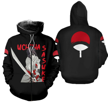 Uchiha Sasuke Family Symbol Naruto Anime 2k860 Fan Gift Stylist Unisex Cartoon 3d Hoodie Zip Hoodie 2578 Moonbestprint