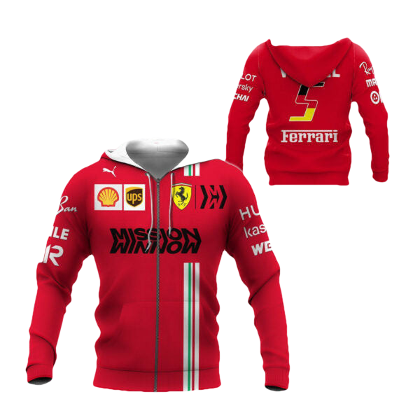 Sebastian Vettel Ferrari Racing Car F1 7k983 Fan Gift 3d Zip Hoodie Hoodie Ii0 2725 Moonbestprint