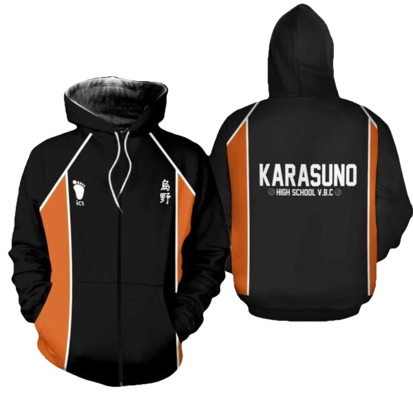Karasuno Uniform Shirt Costume Haikyuu Anime 2k871 Fan Gift Stylist Unisex Cartoon 3d Hoodie Zip Hoodie 1702 Moonbestprint
