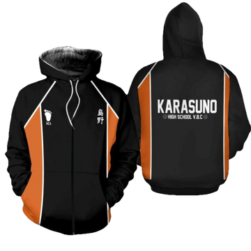 Karasuno Uniform Shirt Costume Haikyuu Anime 2k871 Fan Gift Stylist Unisex Cartoon 3d Hoodie Zip Hoodie 1702 Moonbestprint